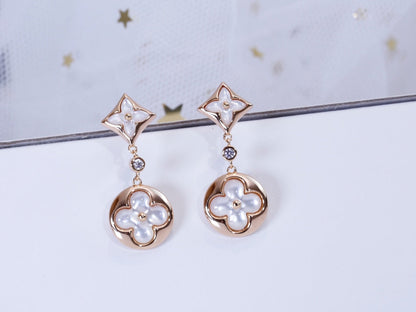 ¡®Glow Jewelry¡¯STAR AND SUN PINK GOLD MOP DROP EARRINGS