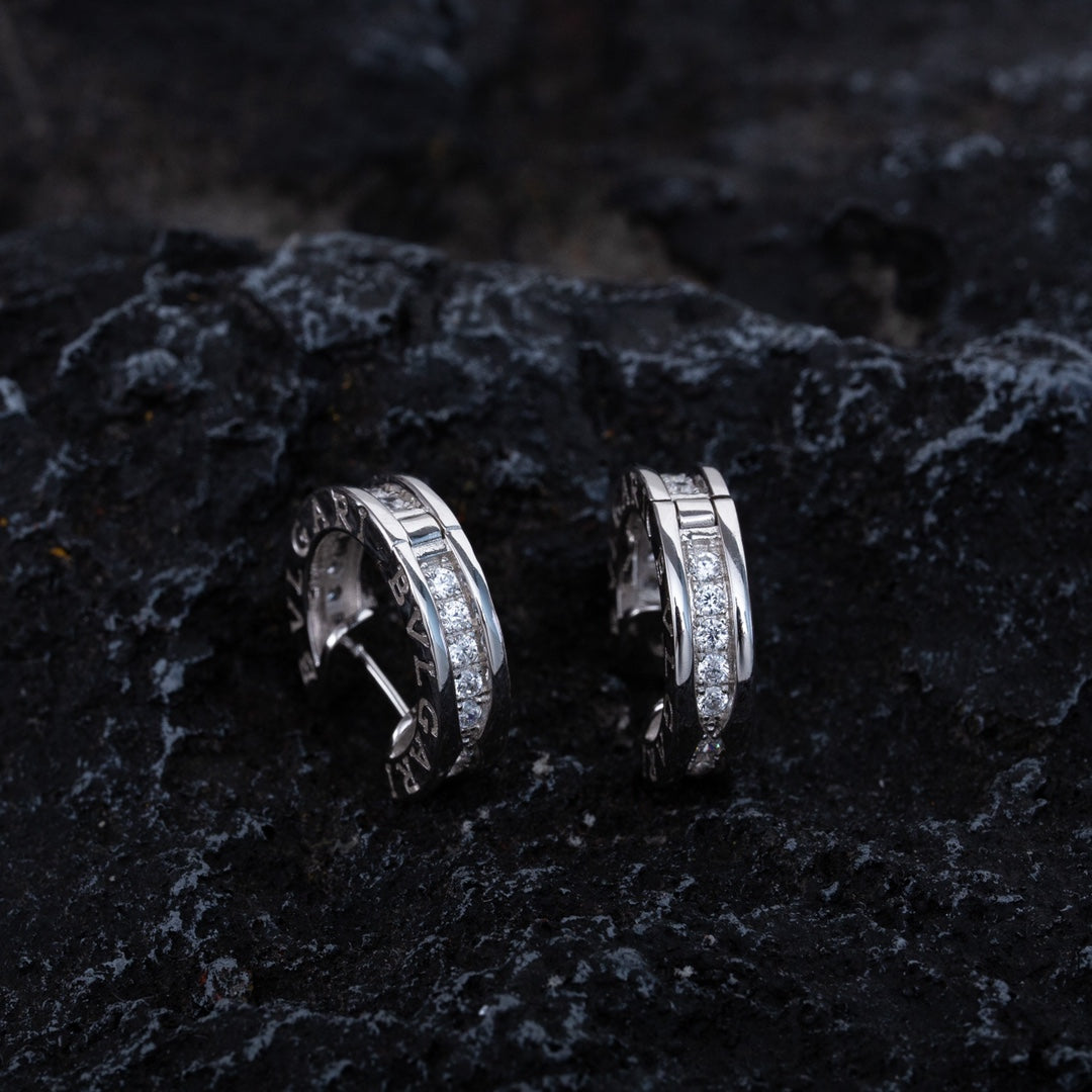 [Glow Jewelry]ZERO 1 MINI SILVER DIAMOND EARRINGS