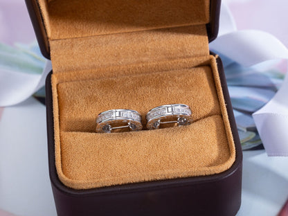 [Glow Jewelry]ZERO 1 MINI SILVER DIAMOND EARRINGS