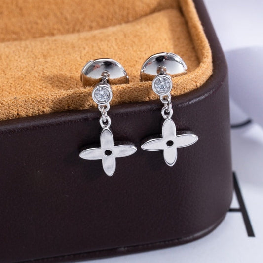[Glow Jewelry]VIDYLLE SILVER DIAMOND MINI DROP EARRINGS