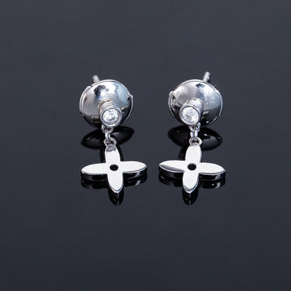 [Glow Jewelry]VIDYLLE SILVER DIAMOND MINI DROP EARRINGS