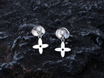 [Glow Jewelry]VIDYLLE SILVER DIAMOND MINI DROP EARRINGS