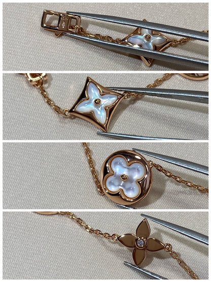 ¡®Glow Jewelry¡¯STAR AND SUN 5 MOTIF MOP PINK GOLD BRACELET