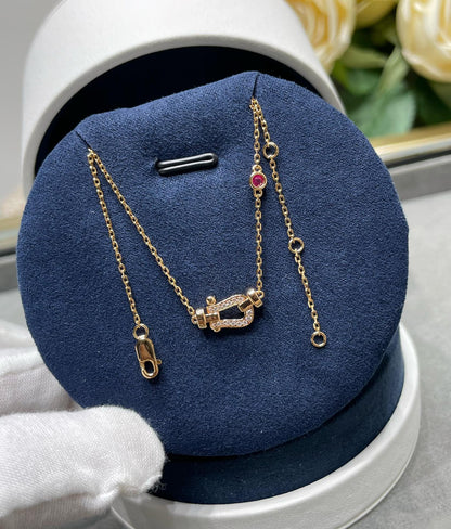 [Glow Jewelry]FORCE 10 DIAMOND PINK GOLD NECKLACE