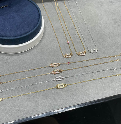 [Glow Jewelry]FORCE 10 DIAMOND PINK GOLD NECKLACE