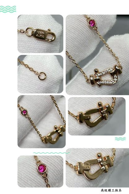 ¡®Glow Jewelry¡¯FORCE 10 DIAMOND PINK GOLD NECKLACE