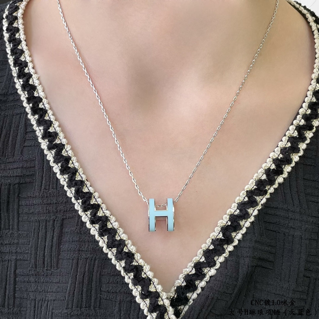 [Glow Jewelry]POP H SKY BLUE NECKLACE