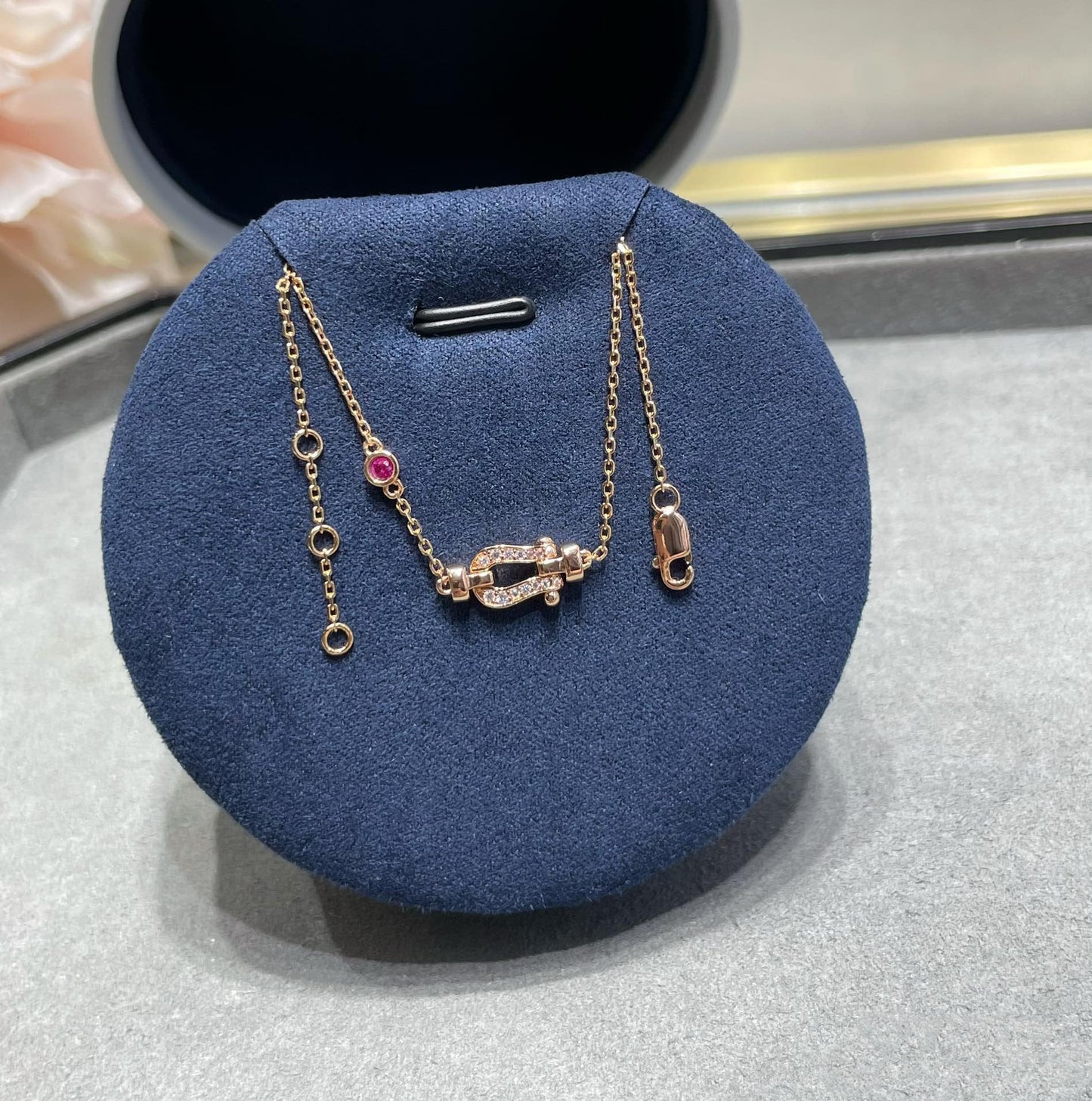 ¡®Glow Jewelry¡¯FORCE 10 DIAMOND CHAIN LINK PINK GOLD BRACELET