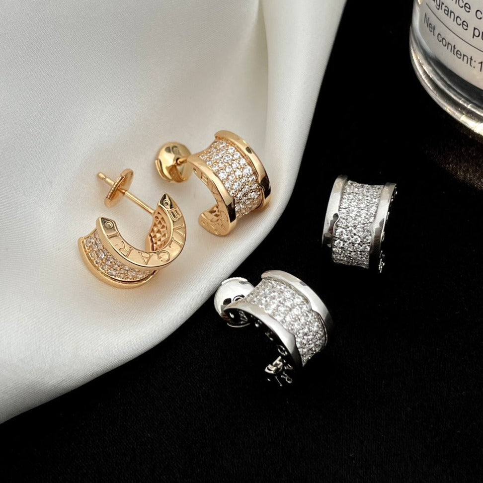 [Glow Jewelry]ZERO 1 DIAMOND PAVED EARRINGS