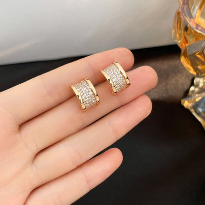 [Glow Jewelry]ZERO 1 DIAMOND PAVED EARRINGS