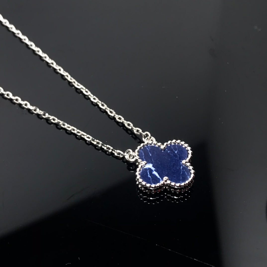[Glow Jewelry]CLOVER PIETERSITE SILVER LONG NECKLACE