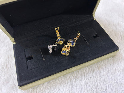 [Glow Jewelry]CLOVER PIETERSITE MEDIUM STUD EARRINGS