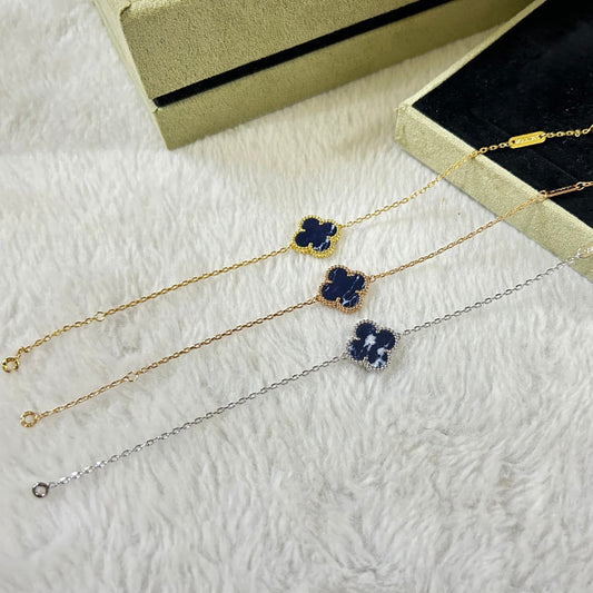 [Glow Jewelry]CLOVER 1 MOTIF PIETERSITE BRACELET