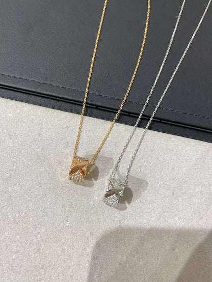 [Glow Jewelry]LIENS EVIDENCE DIAMOND PAVED NECKLACE