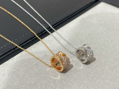 [Glow Jewelry]LIENS EVIDENCE DIAMOND PAVED NECKLACE
