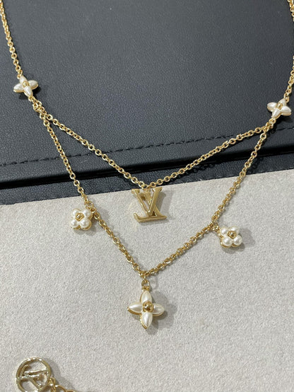 ¡®Glow Jewelry¡¯FLOWERGRAM GOLD MOP DOUBLE ROW NECKLACE