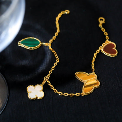 ¡®Glow Jewelry¡¯LUCKY SPRING 5 MOTIF GOLD BRACELET