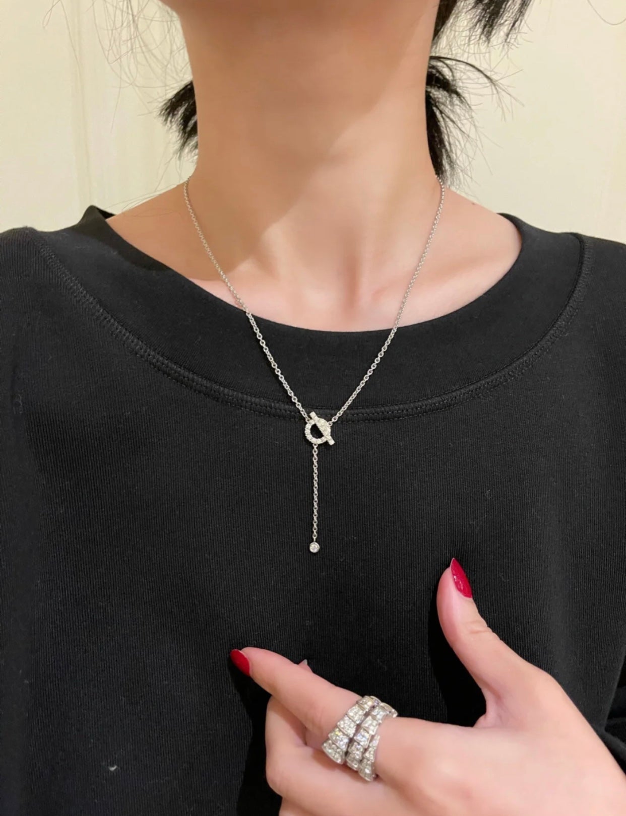 ¡®Glow Jewelry¡¯FINESSE SILVER DIAMOND NECKLACE