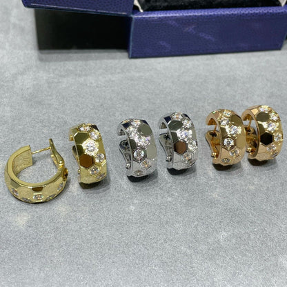 [Glow Jewelry]BEE LOVE DIAMOND HOOP EARRINGS