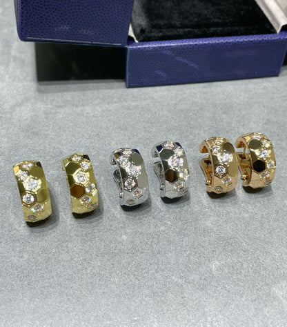 [Glow Jewelry]BEE LOVE DIAMOND HOOP EARRINGS