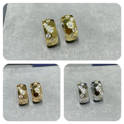 [Glow Jewelry]BEE LOVE DIAMOND HOOP EARRINGS
