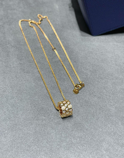 [Glow Jewelry]BEE LOVE DIAMOND PAVED 3 ROW NECKLACE