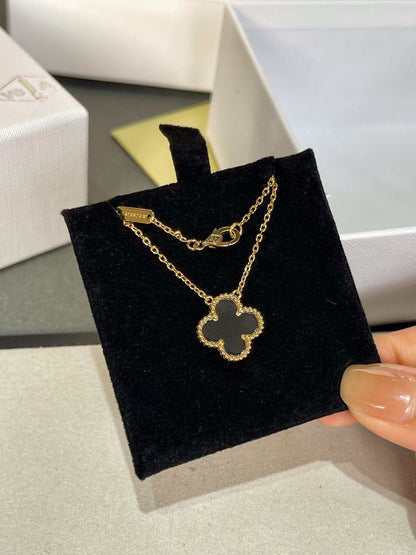 ¡®Glow Jewelry¡¯CLOVER ROCK CRYSTAL ROSE GOLD NECKLACE