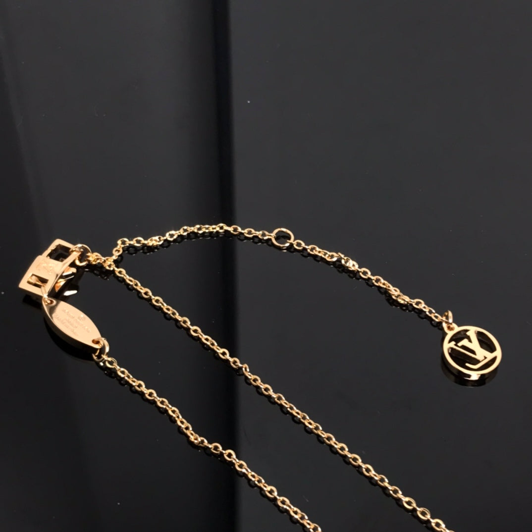 [Glow Jewelry]COLOR BLOSSOM PINK MOP SUN GOLD NECKLACE
