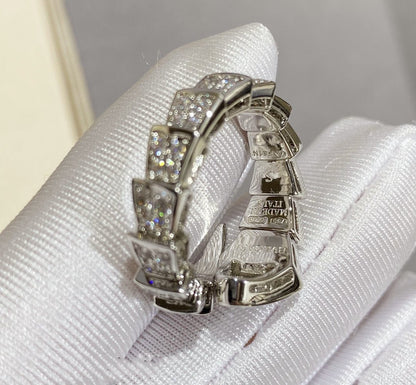 [Glow Jewelry]SERPENTI LARGE RING SILVER DIAMOND PAVED