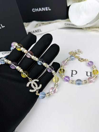 [Glow Jewelry]26C New Spring Collection Colorful Transparent Resin Necklace