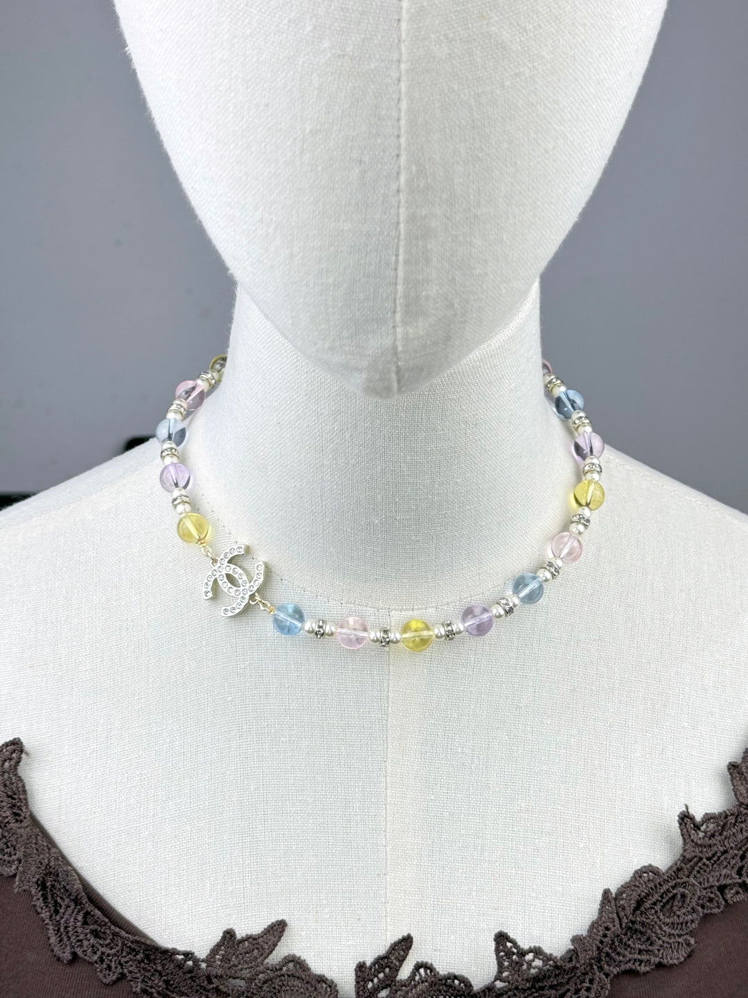 [Glow Jewelry]26C New Spring Collection Colorful Transparent Resin Necklace