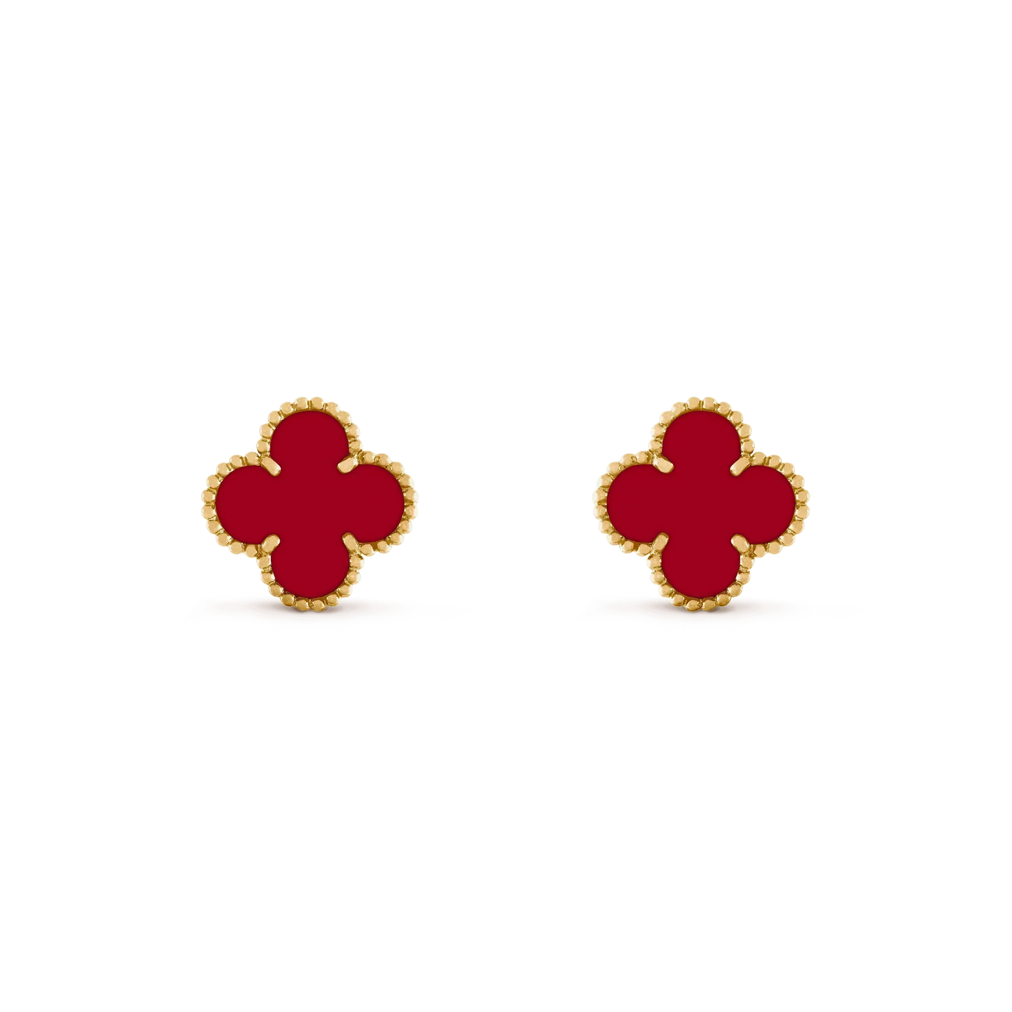 [Glow Jewelry]CLOVER MEDIUM 1 MOTIFS CARNELIAN  EARRINGS