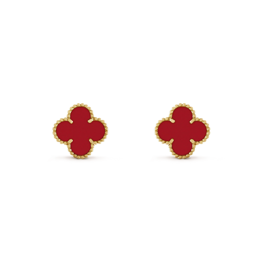 ¡®Glow Jewelry¡¯CLOVER MINI 9.5MM CARNELIAN EARRINGS