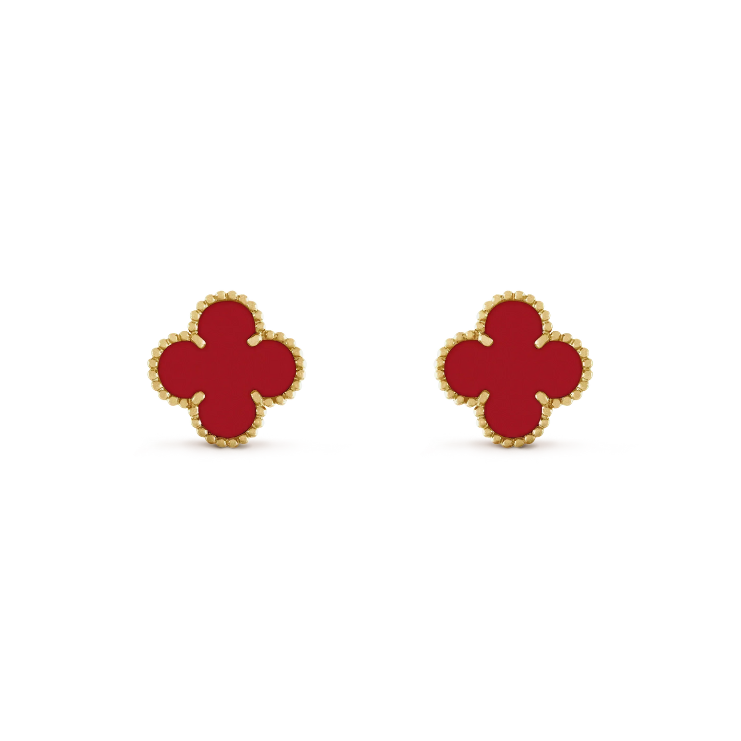 [Glow Jewelry]CLOVER MINI 9.5MM CARNELIAN EARRINGS