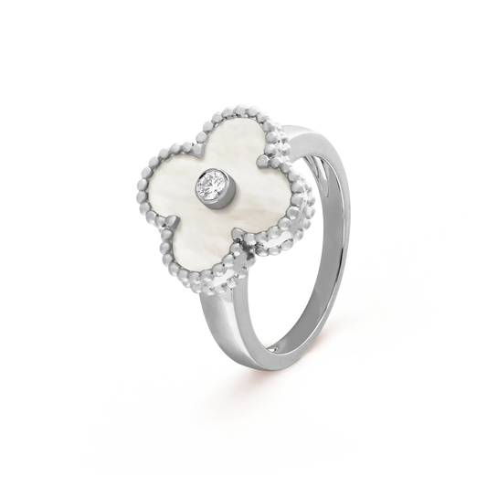 ¡®Glow Jewelry¡¯CLOVER SILVER MOP DIAMOND RING