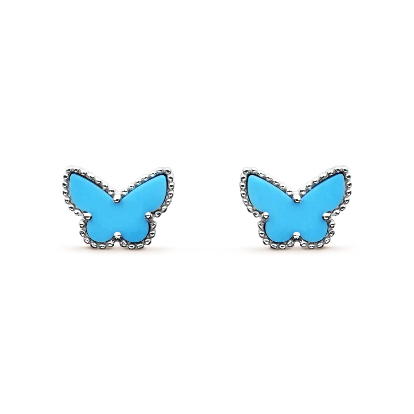 ¡®Glow Jewelry¡¯BUTTERFLY TURQUOISE EARRINGS SILVER