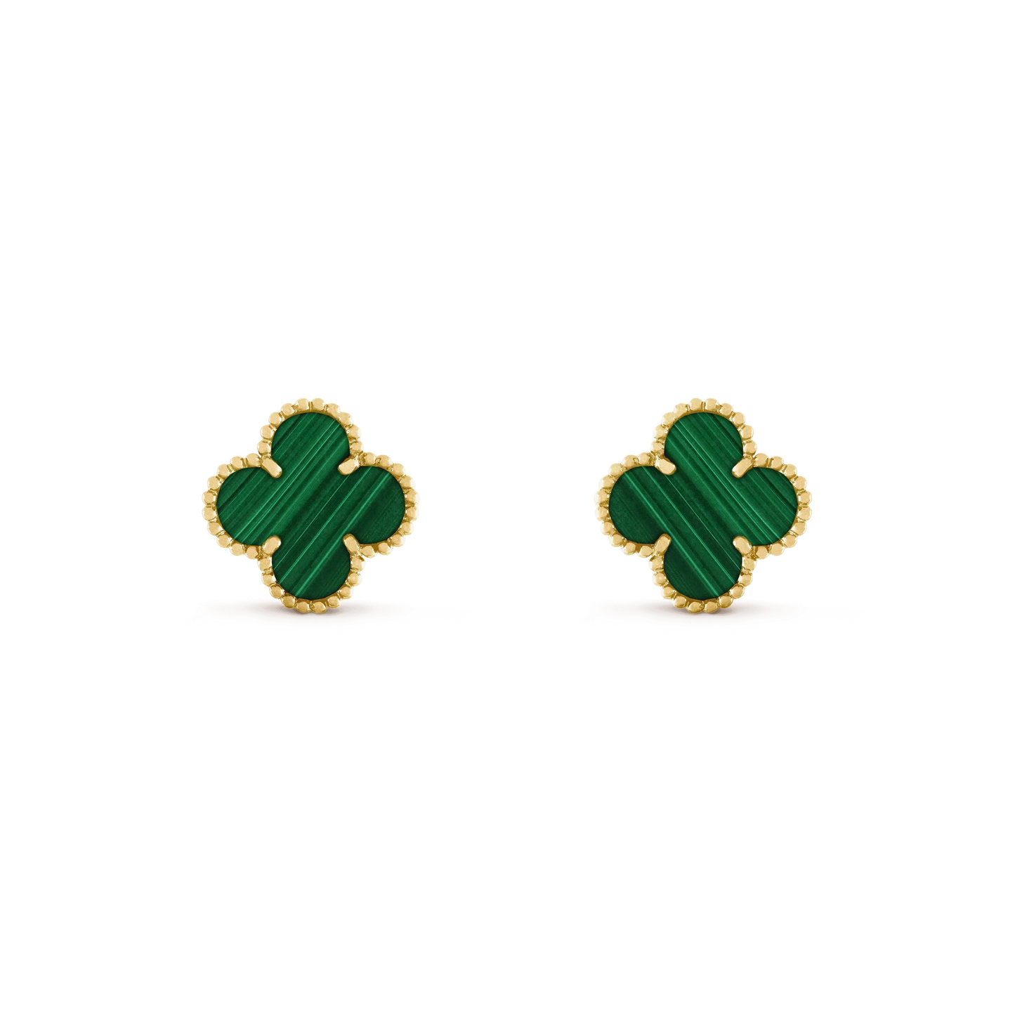¡®Glow Jewelry¡¯CLOVER MEDIUM 1 MOTIFS MALACHITE  EARRINGS