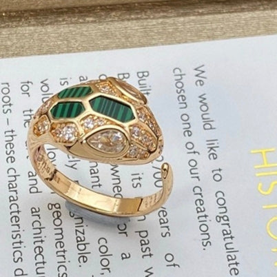 [Glow Jewelry]BRAND NEW ASSORTED SNAKE HEAD MALACHITE RINGS