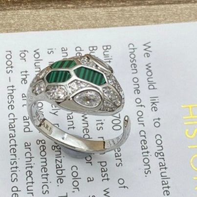 [Glow Jewelry]BRAND NEW ASSORTED SNAKE HEAD MALACHITE RINGS