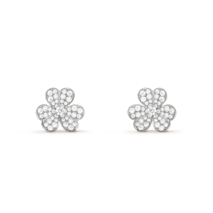 [Glow Jewelry]CLOVER COMOS DIAMOND EARRINGS SILVER