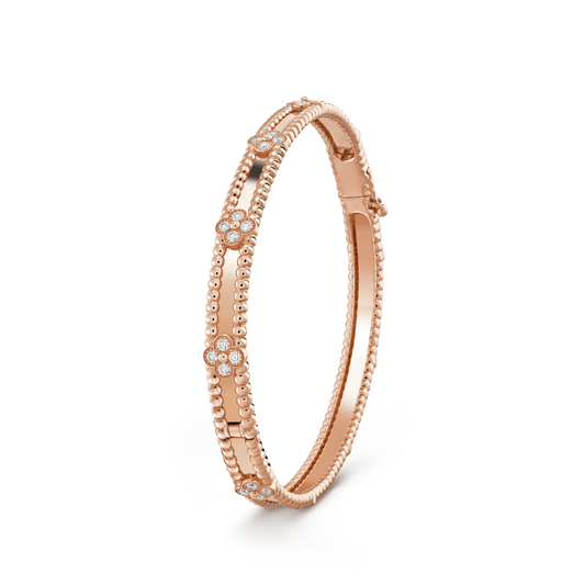 [Glow Jewelry]CLOVER BRACELET 4MM DIAMONDS