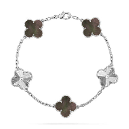 [Glow Jewelry]New CLOVER 5 MOTIF GRAY MOP BRACELET COLLECTION