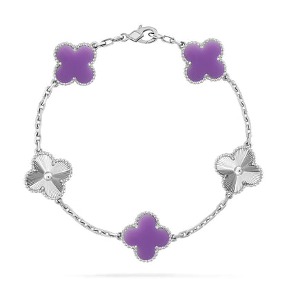 [Glow Jewelry]New CLOVER 5 MOTIF LIGHT PURPLE BRACELET COLLECTION