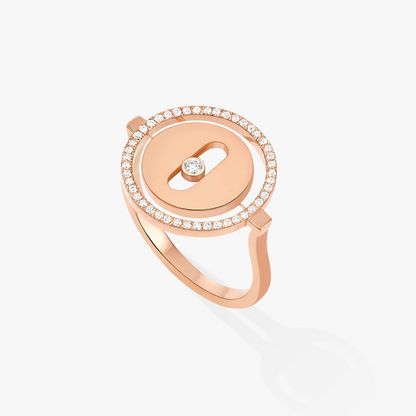 [Glow Jewelry]LUCKY MOVE PINK GOLD DIAMOND RING