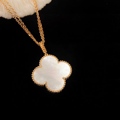 [Glow Jewelry]CLOVER 25MM MOP LARGE PENDANT NECKLACE