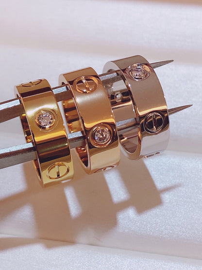 [Glow Jewelry]Three-Diamond Ring