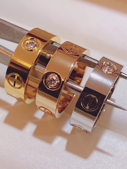 [Glow Jewelry]Three-Diamond Ring