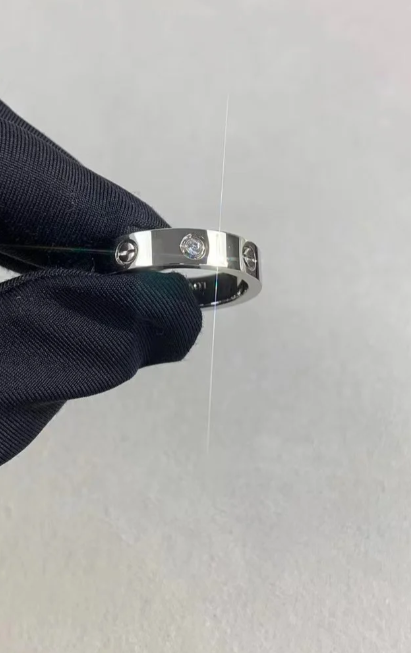 [Glow Jewelry]LOVE RING 4MM 1 DIAMOND SILVER