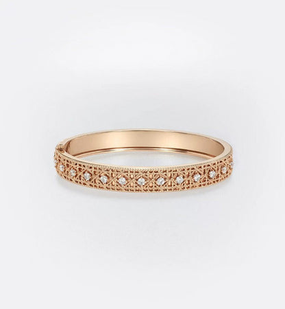 [Glow Jewelry]2026 WOVEN-PATTERN BRACELET SET WITH FULL DIAMOND INLAY THREE-COLORS