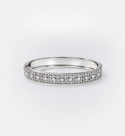 [Glow Jewelry] 2026 WOVEN-PATTERN BRACELET SET WITH FULL DIAMOND INLAY THREE-COLORS